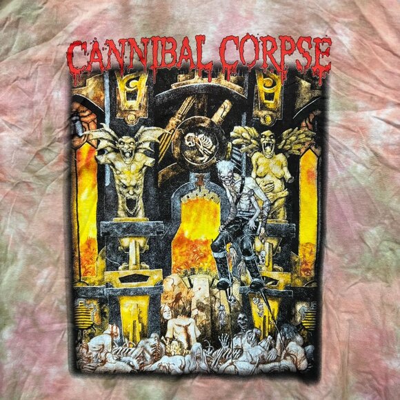 Cannibal Corpse 25th Anniversary Live Cannibalism Tie-Dye L/S Tee Size Extra Lar - Picture 2 of 5